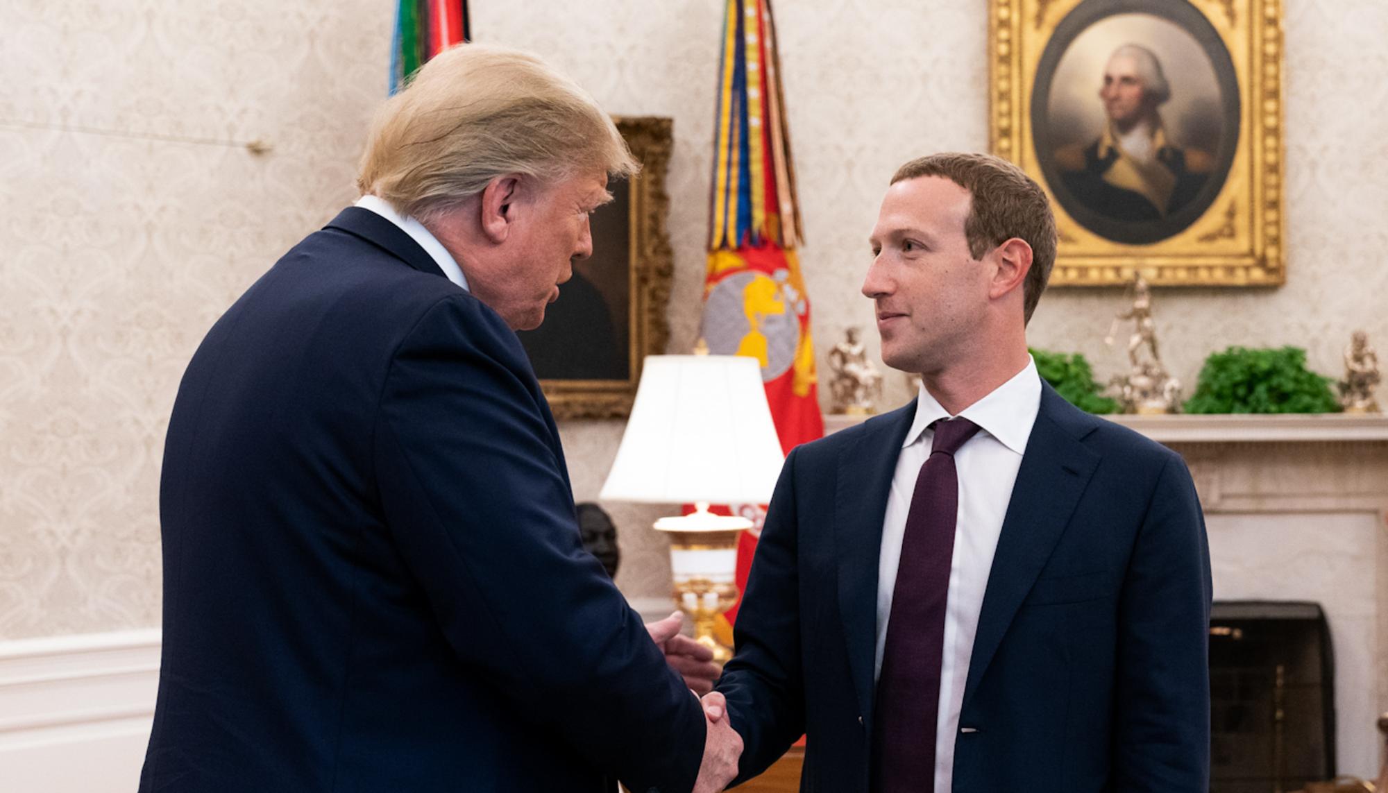 Trump y Zuckerberg