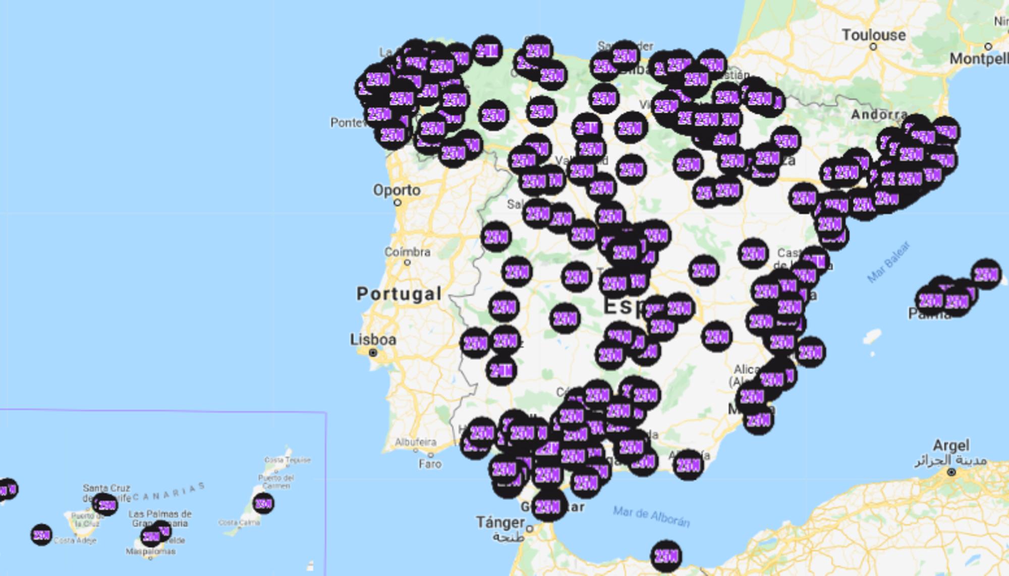 Mapa 25N 2019