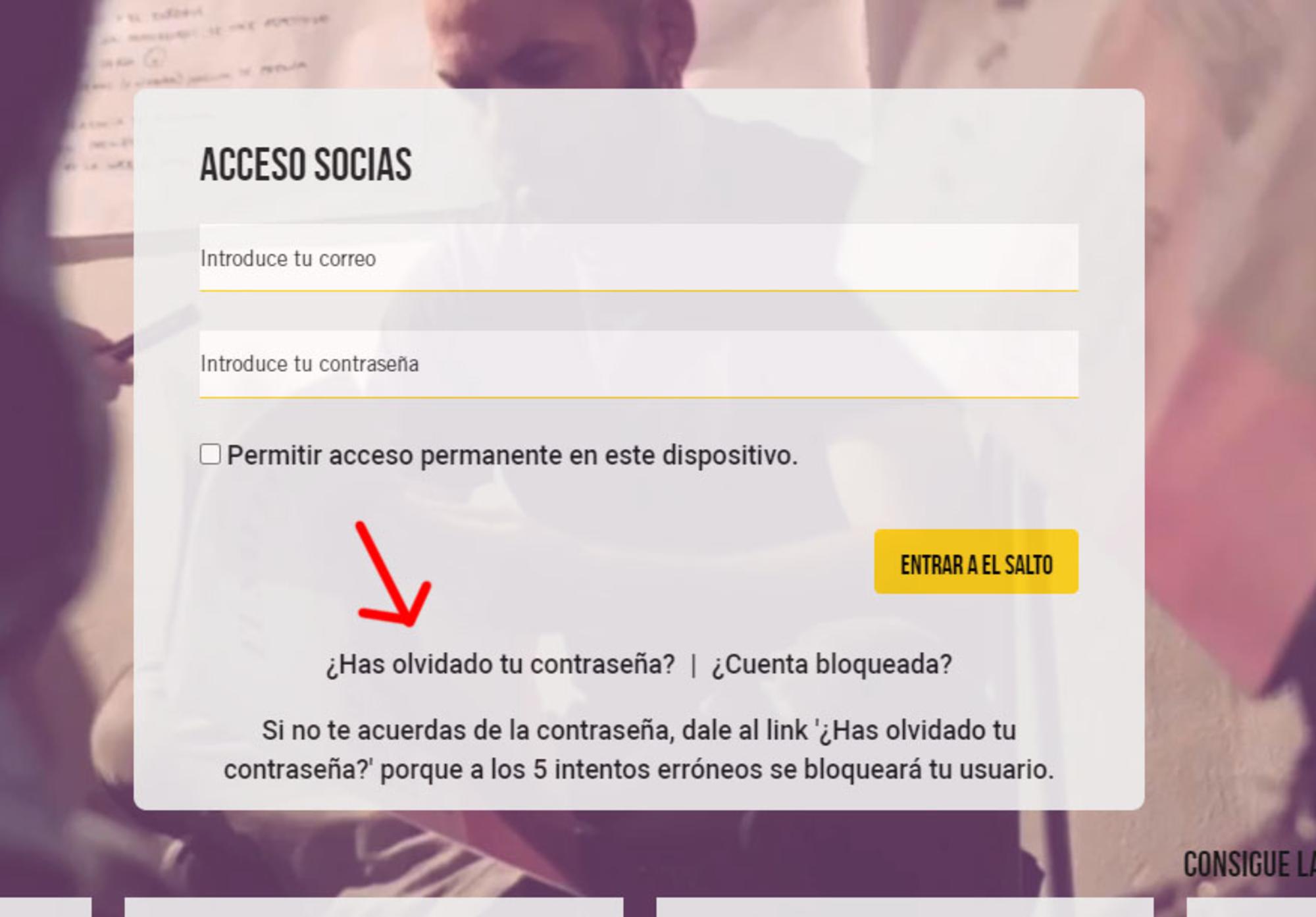 Tutorial contraseña olvidada - 1